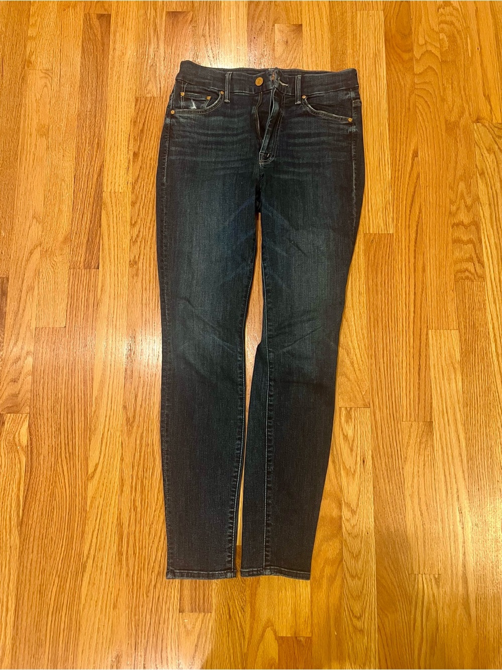 MOTHER High Waisted Looker Skinny Jeans Dark Wash Stretch Denim Women’s Sz 27